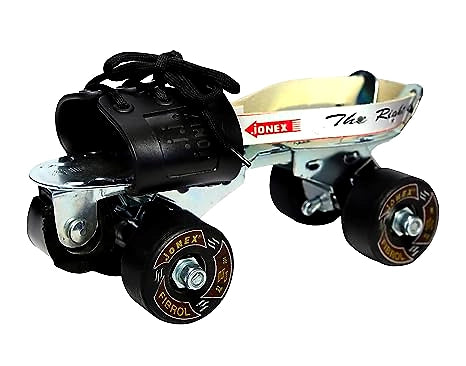 JJ JONEX Fibrol with Brake Adjustable Quad Roller Skates