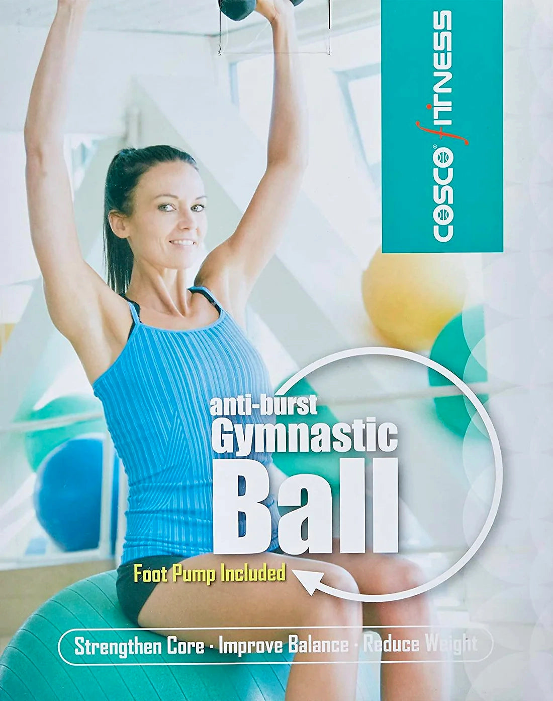Cosco Anti Burst Gym Ball with Foot Pump