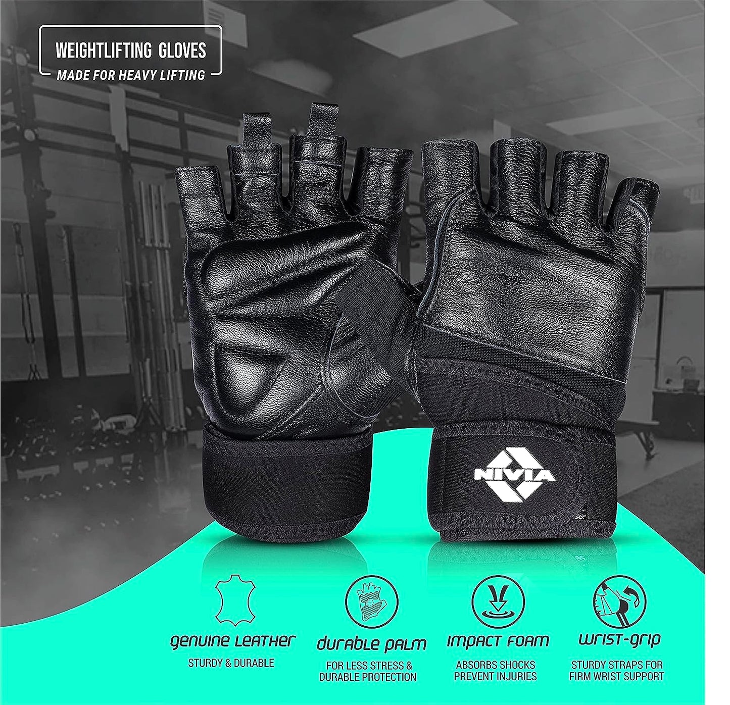 Nivia Venom Sports Leather with Neoprene Strap