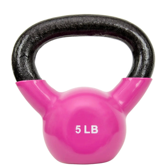 DC ROUND KETTLE BELL: Solid PVC Kettlebell with Flat Bottom for Stability and Effective Full-Body Workouts