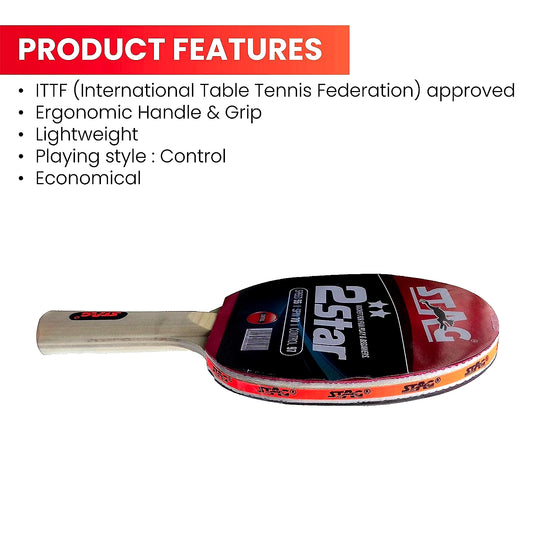 Stag 2 Star Table Tennis Racket