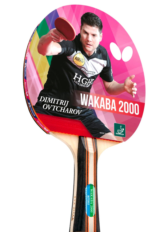 Butterfly Wakaba 2000 Table Tennis Bat: Professional Quality Ping Pong Paddle with 5-Ply Wood and Wakaba Rubber