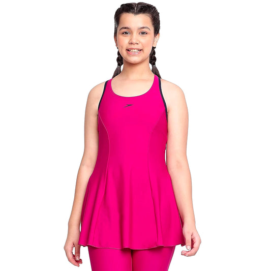 Speedo Racer Back Swimdress with Boyleg, Girls