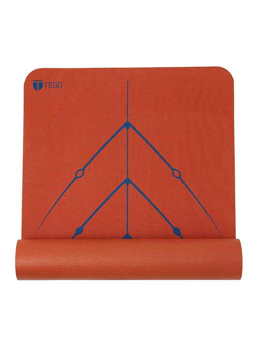 TEGO Stance Truly Reversible Yoga Mat with GuideAlign - (Without Bag )