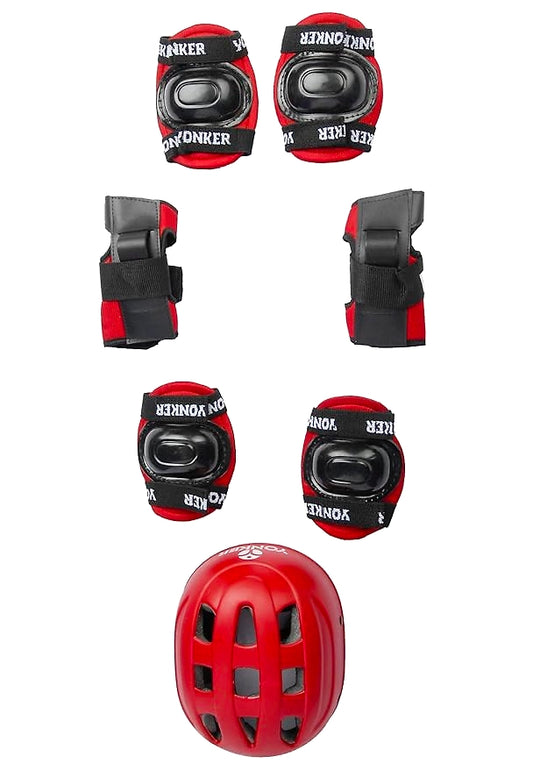 Yonker 4-in-1 Skating Protective Kit - Comprehensive Safety Gear for Skating, Including Knee, Elbow, Wrist Guards, and Helmet