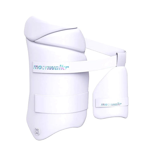 Moonwalkr 2.0 Cricket Batting Combo Thigh Guard Pad White