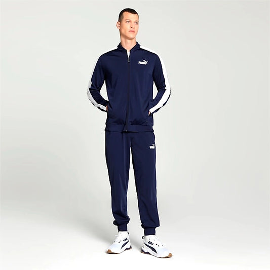 Puma Men's Baseball Tricot Suit: Sporty, Retro-Inspired Tracksuit with Recycled Materials for a Sustainable Choice
