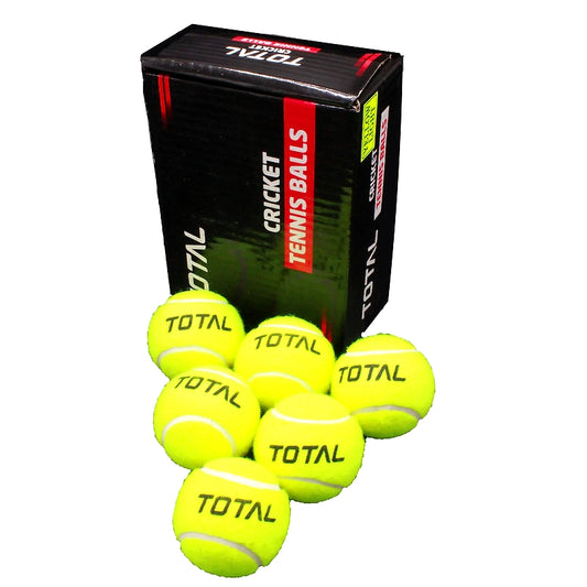 Good Shot Rubber Cricket Tennis Ball (Pack of 6, Yellow)