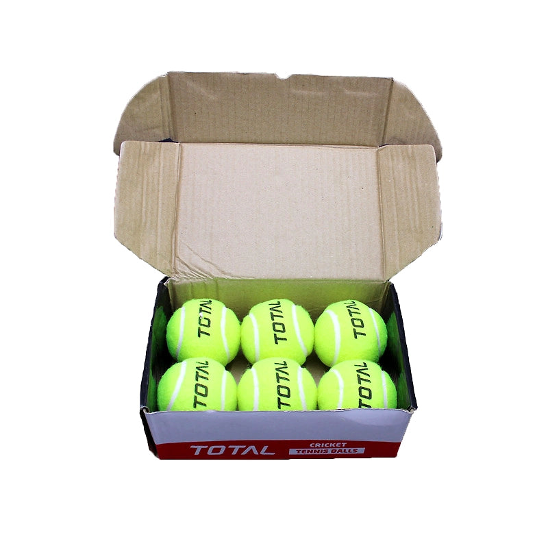 Good Shot Rubber Cricket Tennis Ball (Pack of 6, Yellow)