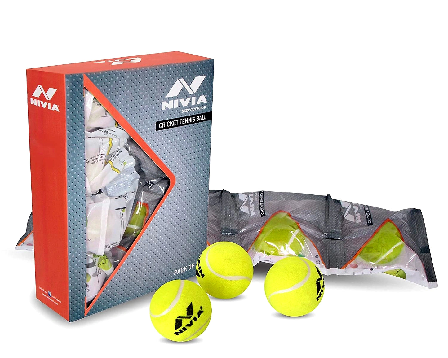 Nivia Light Tennis Ball Cricket Ball (Pack of 6)