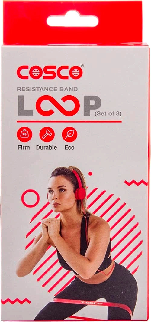 Cosco Latex Resistance Band - Loop (Set of 3)