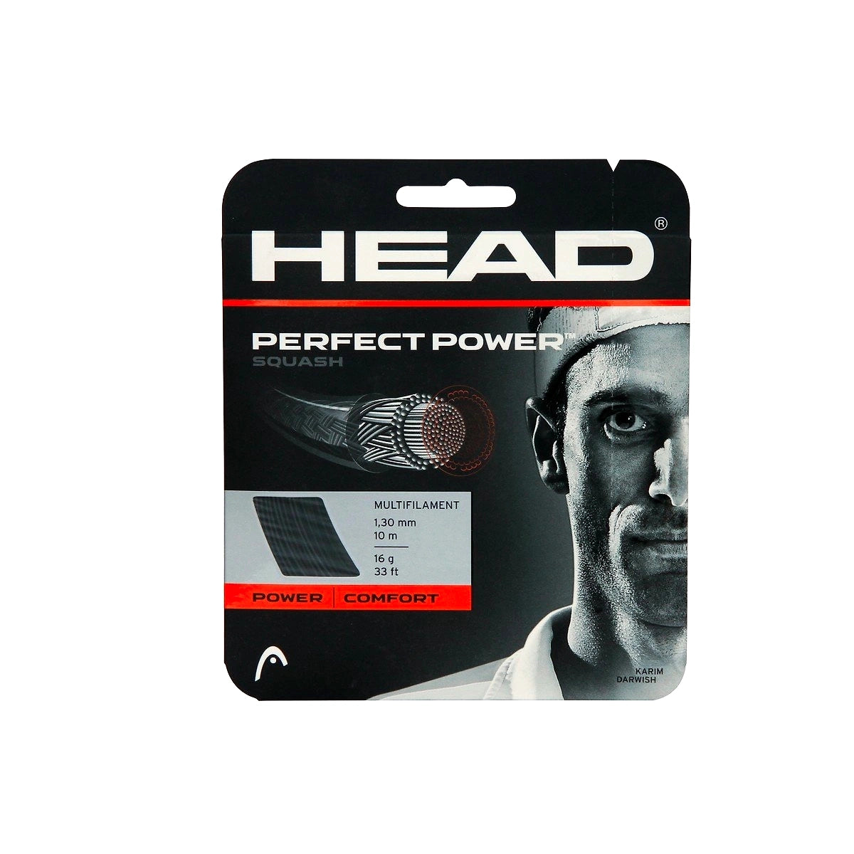 Head Perfect Power Squash String 16L (Black)