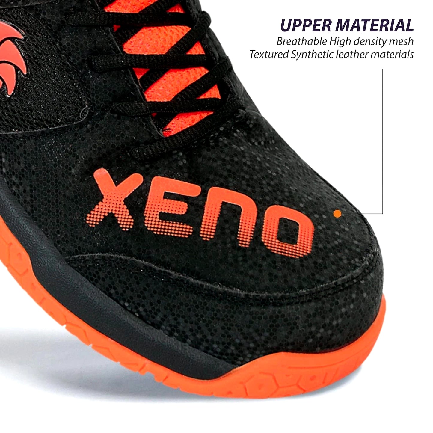 DSC XENO Badminton Shoes: Breathable Indoor Court Shoes with Synthetic Leather and EVA for Enhanced Comfort and Performance