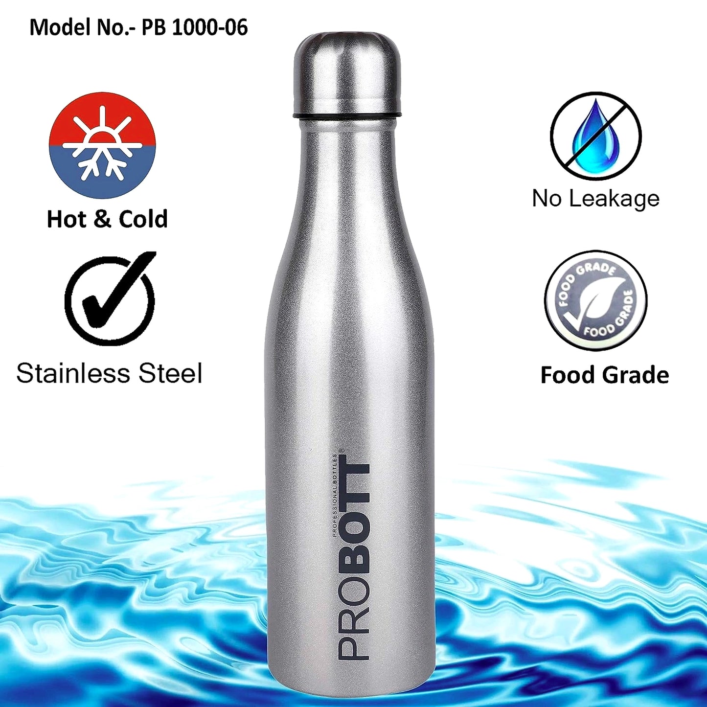 PROBOTT Vintage Vacuum Flask Hot and Cold Water Bottle