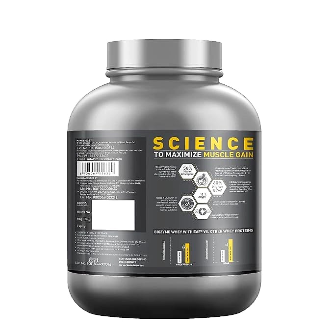 MuscleBlaze Biozyme Whey Protein (2 kg / 4.4 lb)