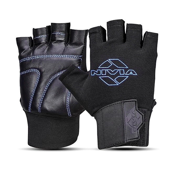 Nivia Leather Gym Glove with Wrist Wrap