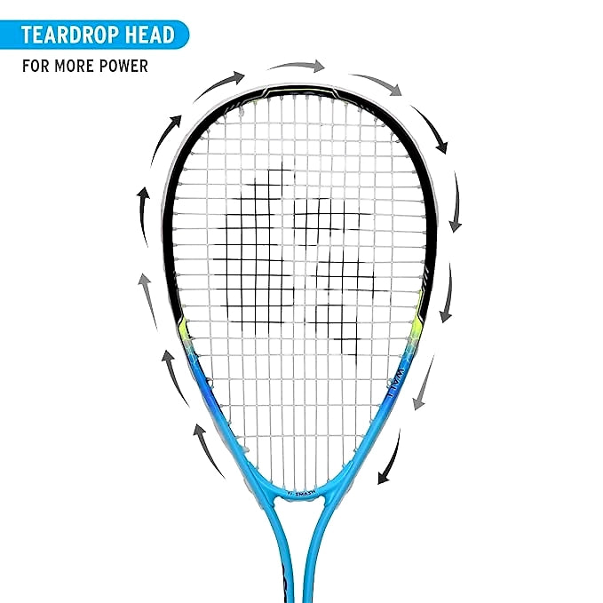 DSC Ti Junior Smash Aluminum Squash Racket: Lightweight and Powerful Racket for Young Squash Players Ages 12 and Up