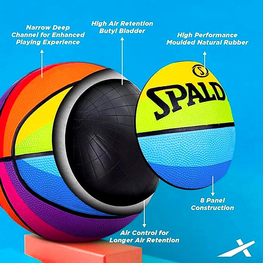 Spalding Rubber NBA Marble Rainbow Basketball