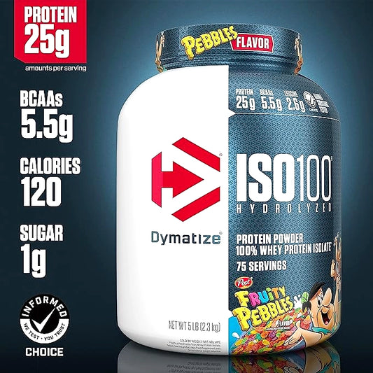 Dymatize Nutrition Iso 100 Hydrolyzed Whey Protein Isolate Powder: Rapidly Absorbing Protein for Muscle Building and Repair