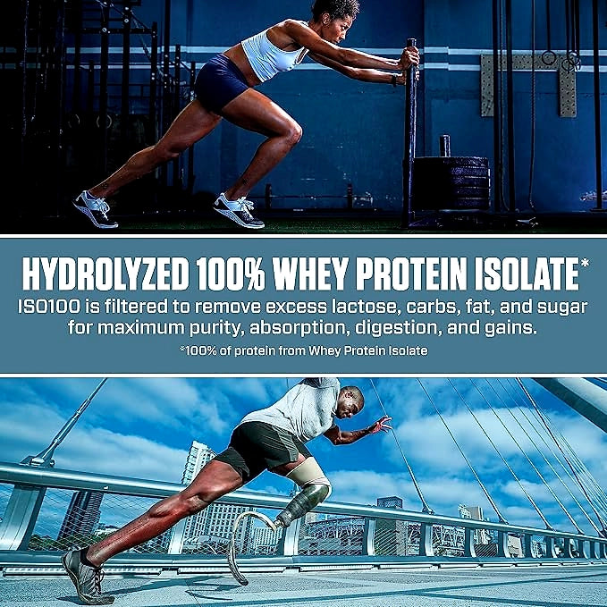 Dymatize Nutrition Iso 100 Hydrolyzed Whey Protein Isolate Powder: Rapidly Absorbing Protein for Muscle Building and Repair
