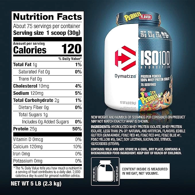 Dymatize Nutrition Iso 100 Hydrolyzed Whey Protein Isolate Powder: Rapidly Absorbing Protein for Muscle Building and Repair