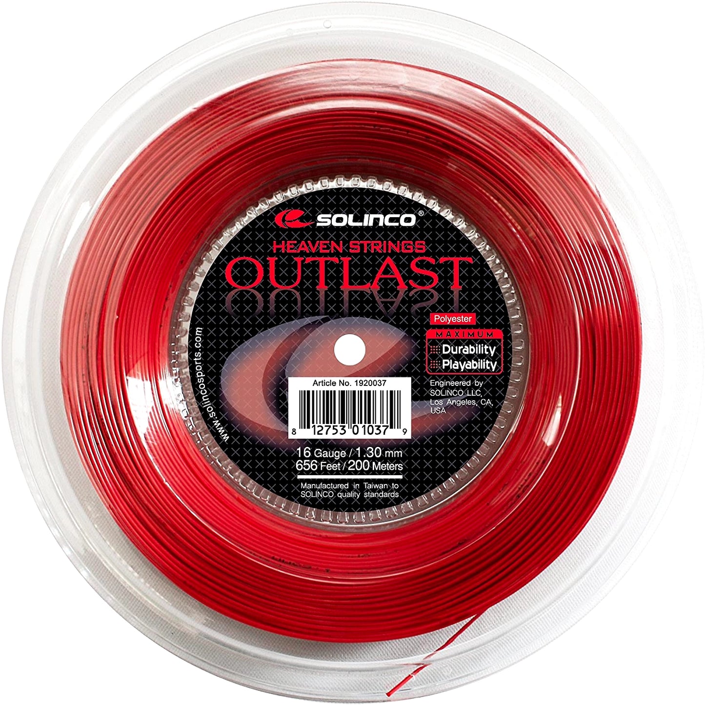 SOLINCO OUTLAST TENNIS STRING (CUT FROM REEL, 16 / 1.30MM) (For Single Racket)