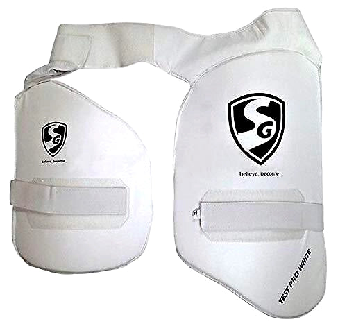Sg Test Pro White Cricket Thigh Pads Rh (combo)