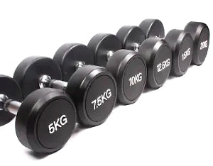 Rubber Coated Round Dumbbells