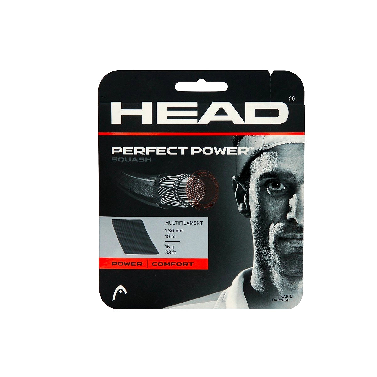 Head Perfect Power Squash String 16L (Black)