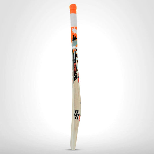 DSC WILDFIRE BLAZE TENNIS CRICKET BAT: Kashmir Willow Bat for Junior Players with Cross Weave Tape and Toe Guard