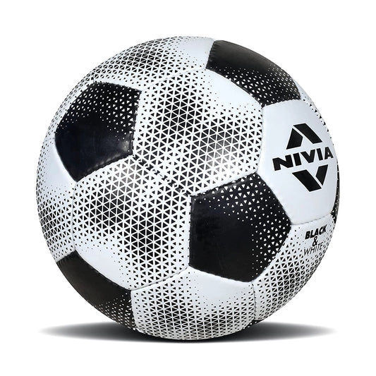 Nivia Black & White FB-278 Rubberized Stitched Football