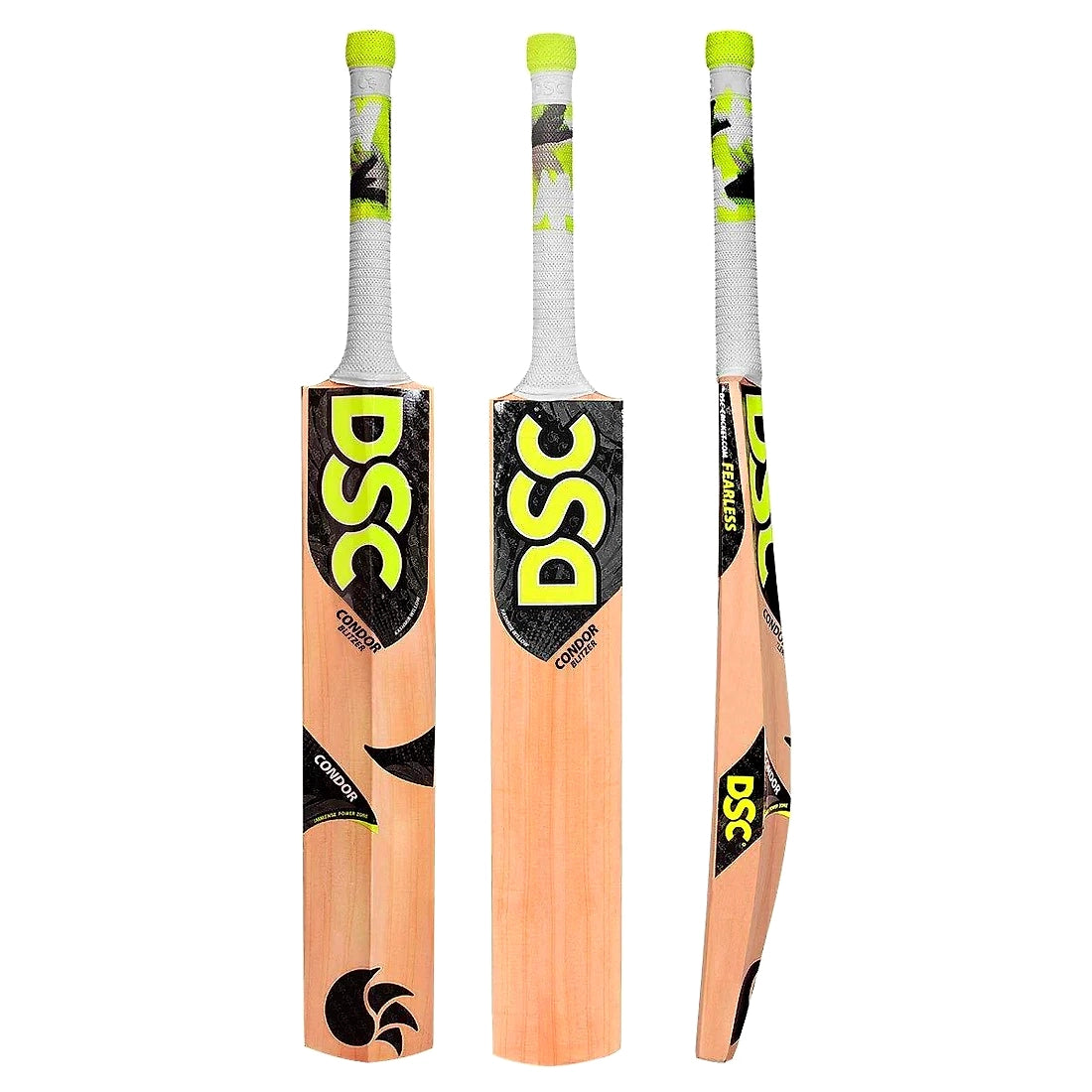 DSC Wildfire Fervor Scoop Tennis Cricket Bat: Kashmir Willow Bat with Extended Power Zone and Toe Guard for Tennis Ball Cricket