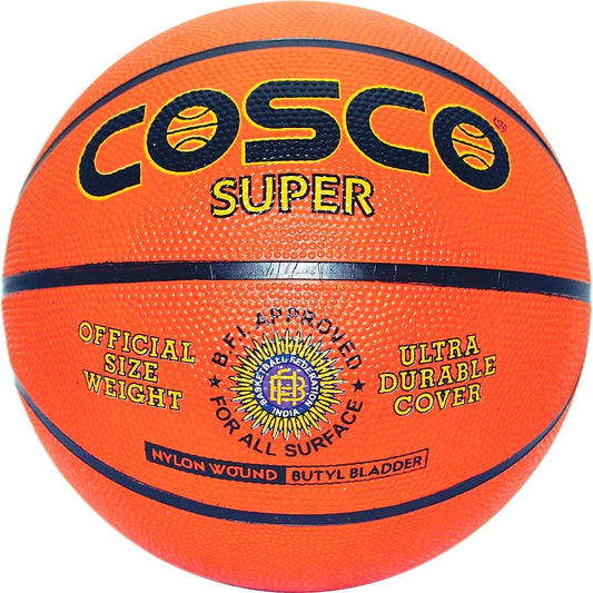 Cosco Super Basketball: Durable Rubber Basketball for Training and Recreational Play