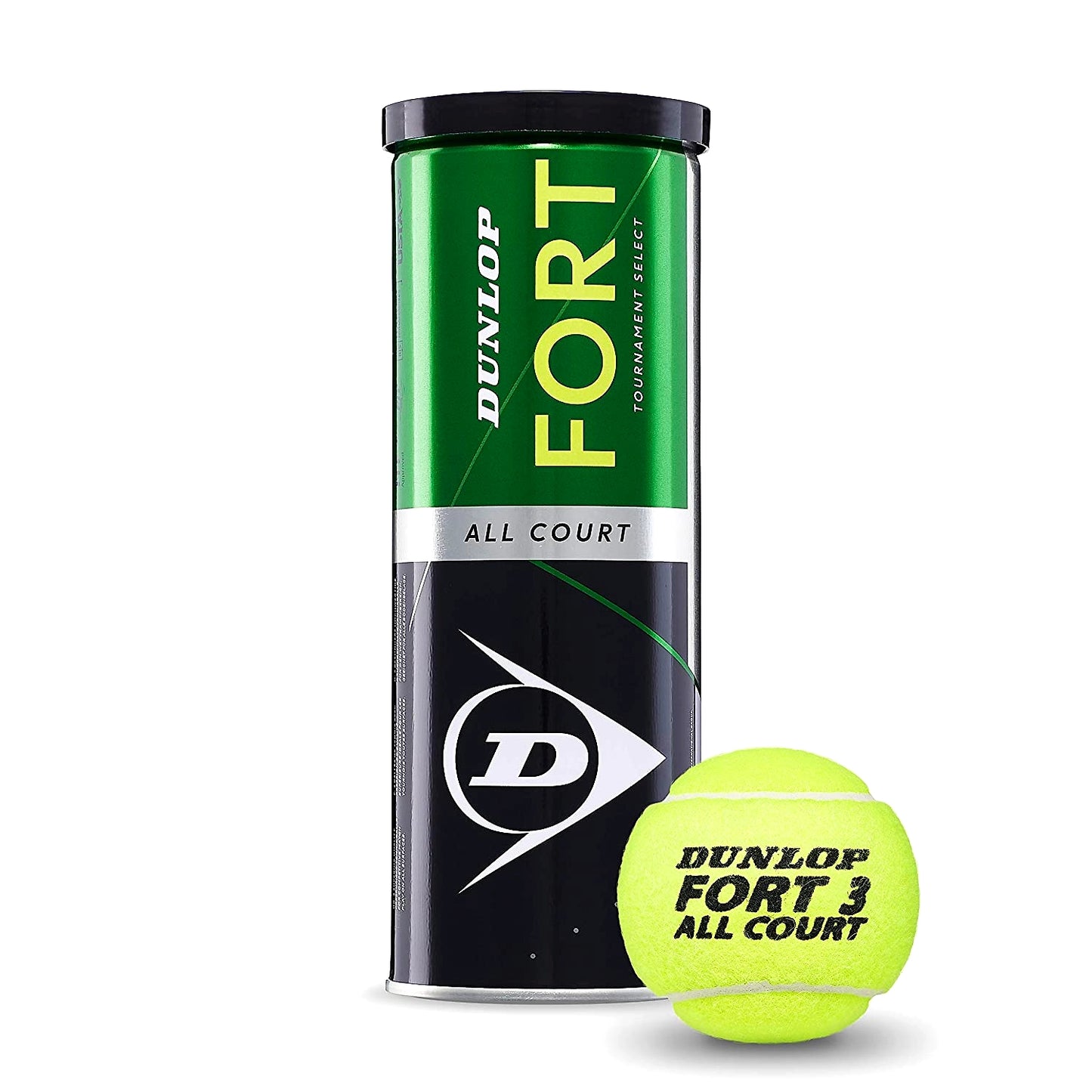 Dunlop Fort All Court Tennis Balls (Green) - 1 Can (3 Balls): The Preferred Choice of Professionals and Enthusiasts for Unmatched Performance on All Courts