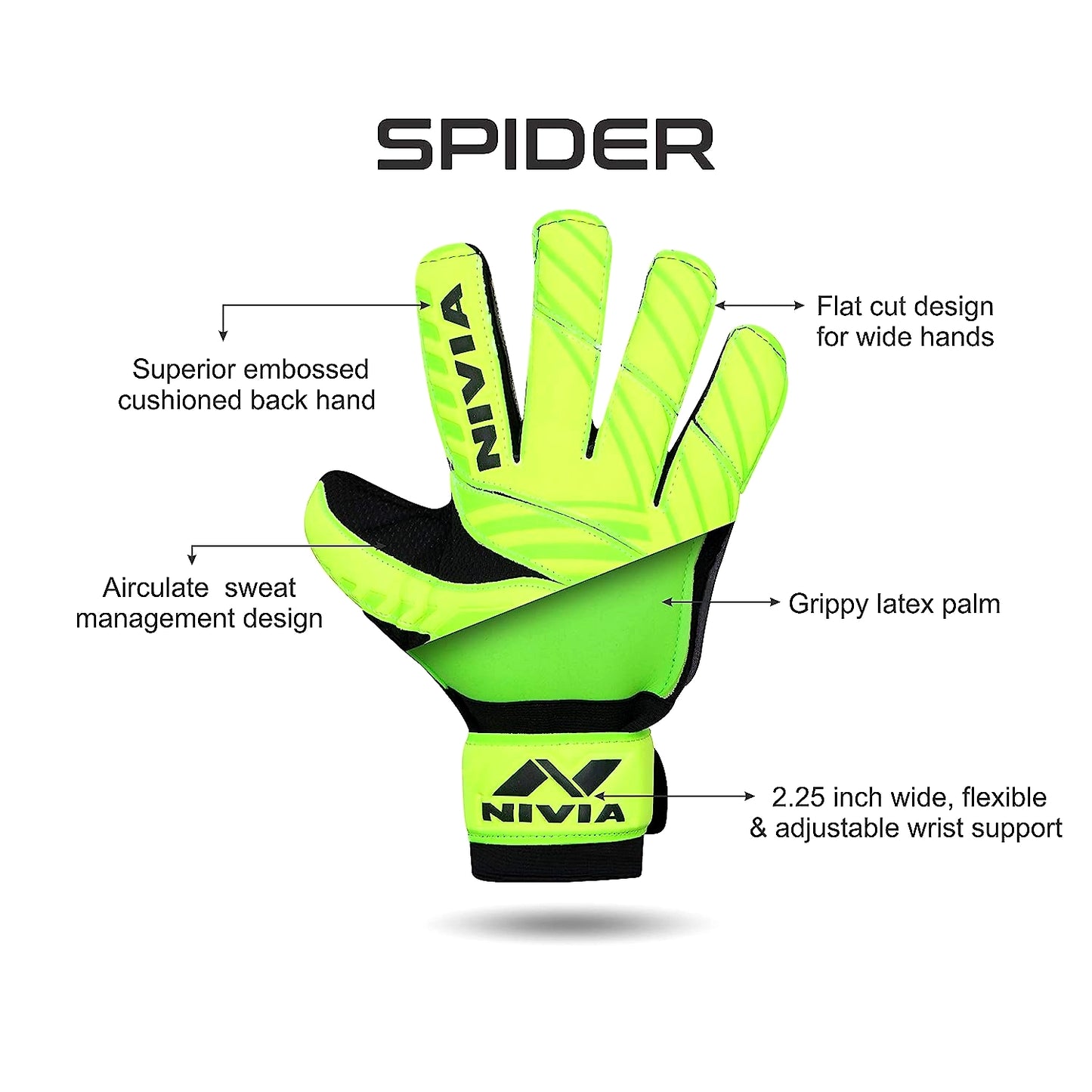 Nivia 645 Ditmar Spider Goalkeeper Gloves