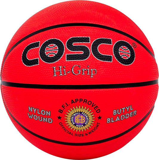 Cosco Hi-Grip Basketball: Durable and High-Performance Hand-Sewn Basketball for Training and Recreational Play