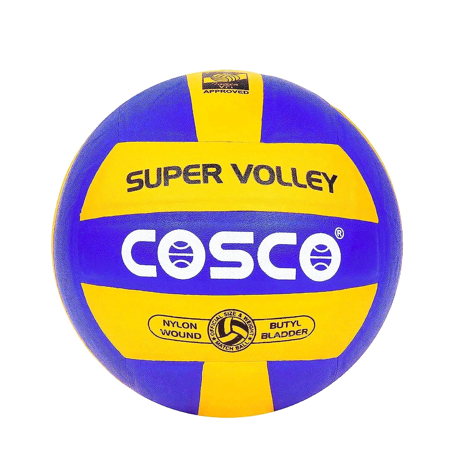 Cosco Super Volley Volleyball: Durable Rubber Volleyball with Butyl Bladder for Training and Recreational Play