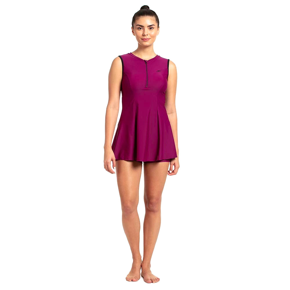 Speedo Closedback Swimdress with Boyleg