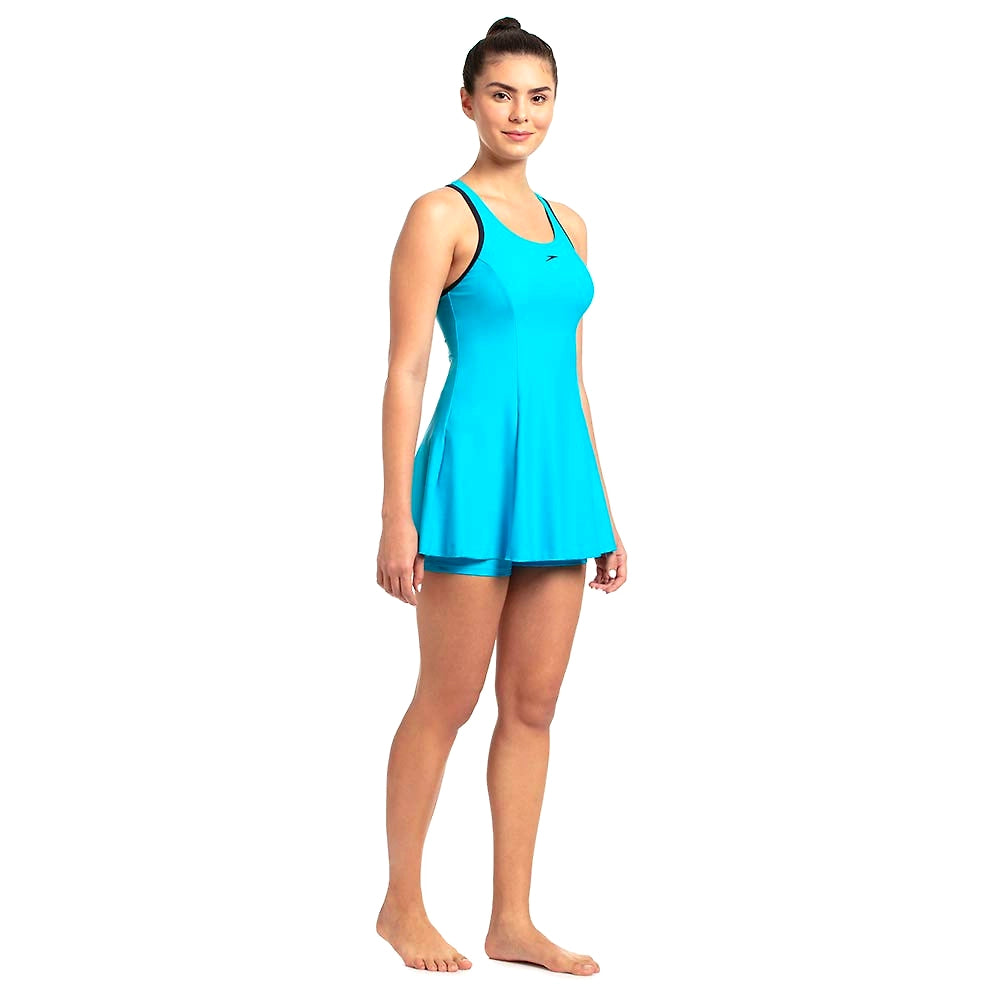 Speedo Racerback Swimdress With Boyleg For Women