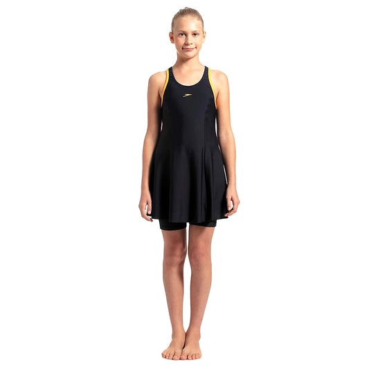 Speedo Racerback Swimdress With Boyleg For Girls