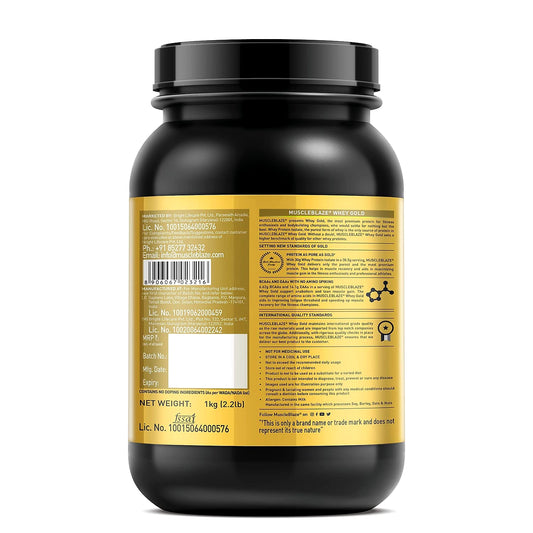MuscleBlaze Whey Gold, 100% Whey Protein Isolate