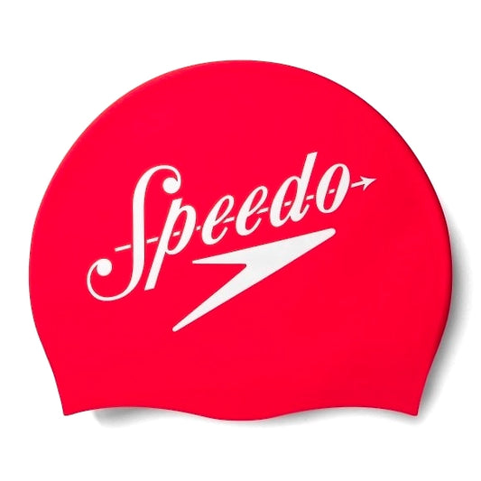 SPEEDO 80838514614 Slogan Print Senior Swim Cap