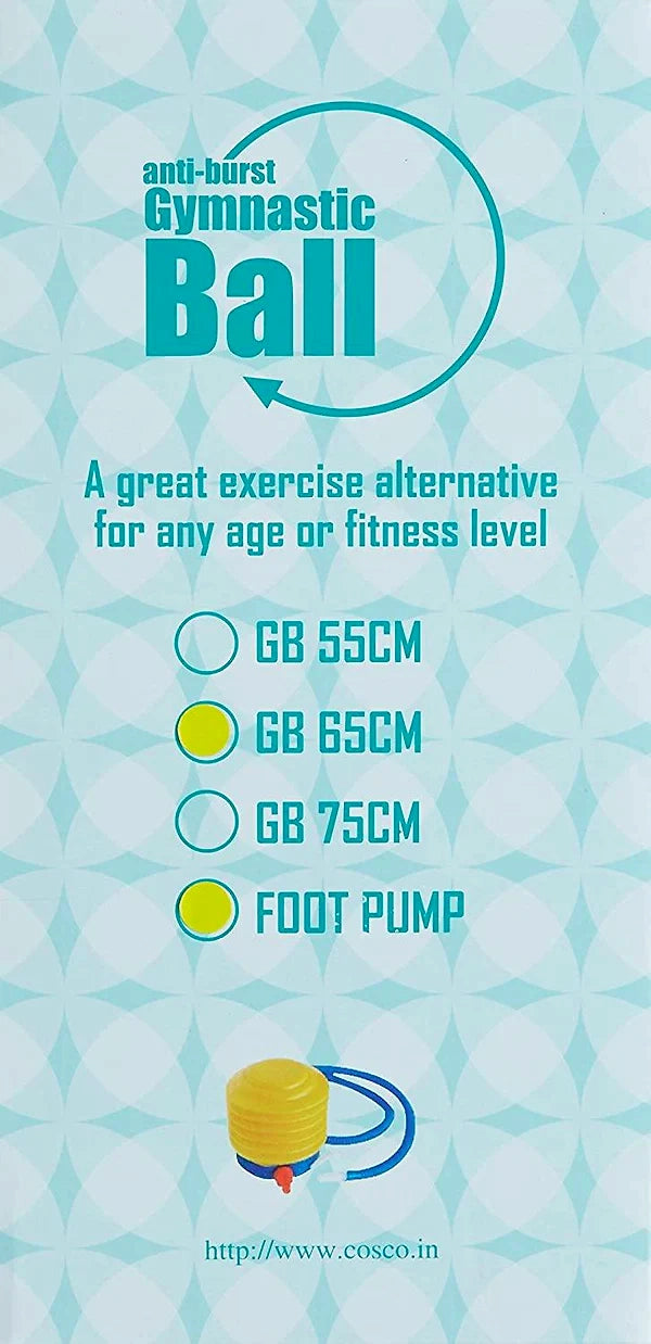Cosco Anti Burst Gym Ball with Foot Pump