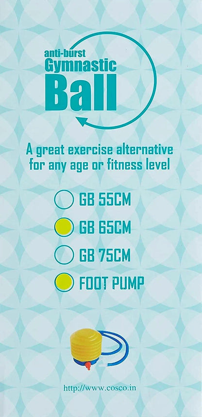 Cosco Anti Burst Gym Ball with Foot Pump
