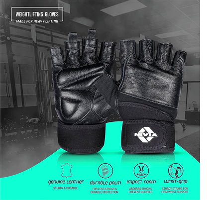Nivia Venom Sports Leather with Neoprene Strap