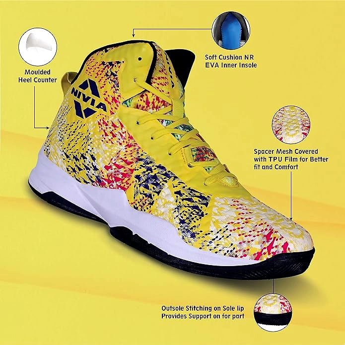 Nivia Urban Art Basketball Shoes for Men - High-Performance and Stylish Footwear for Basketball Players