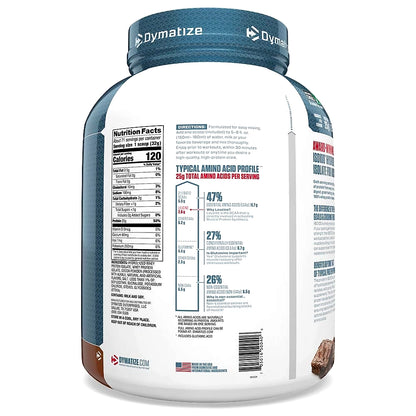 Dymatize ISO 100 5lbs (2.3kg) Hydrolyzed Whey Protein Isolate Powder: Fast-Acting Protein for Lean Muscle Growth (Fudge Brownie Flavor)