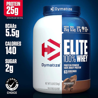 Dymatize Nutrition Elite Whey Protein Powder: Superior Blend of Whey Protein for Optimal Muscle Growth and Recovery