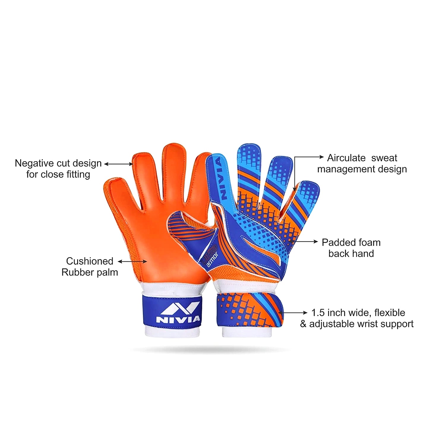 Nivia Armour Football Gloves