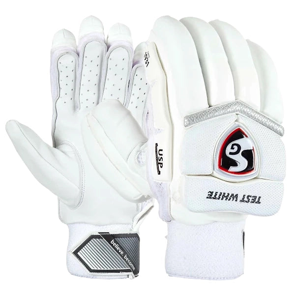 SG Test White with Premium Quality Batting Gloves